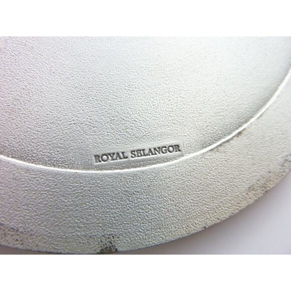 Vintage Romantic Chinese Poem Pewter Plaque Disc - Picture 6 of 7